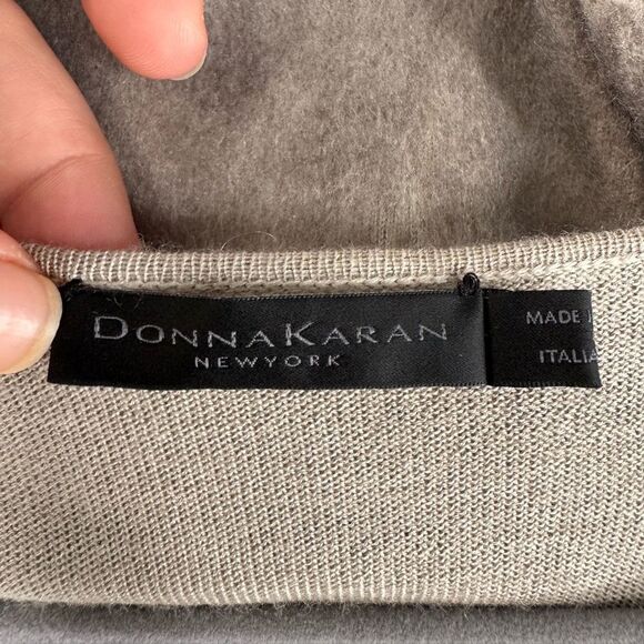 Donna Karan Women's Cashmere Wool Silk Blend Cowl Neck Top Size Large - Picture 4 of 5